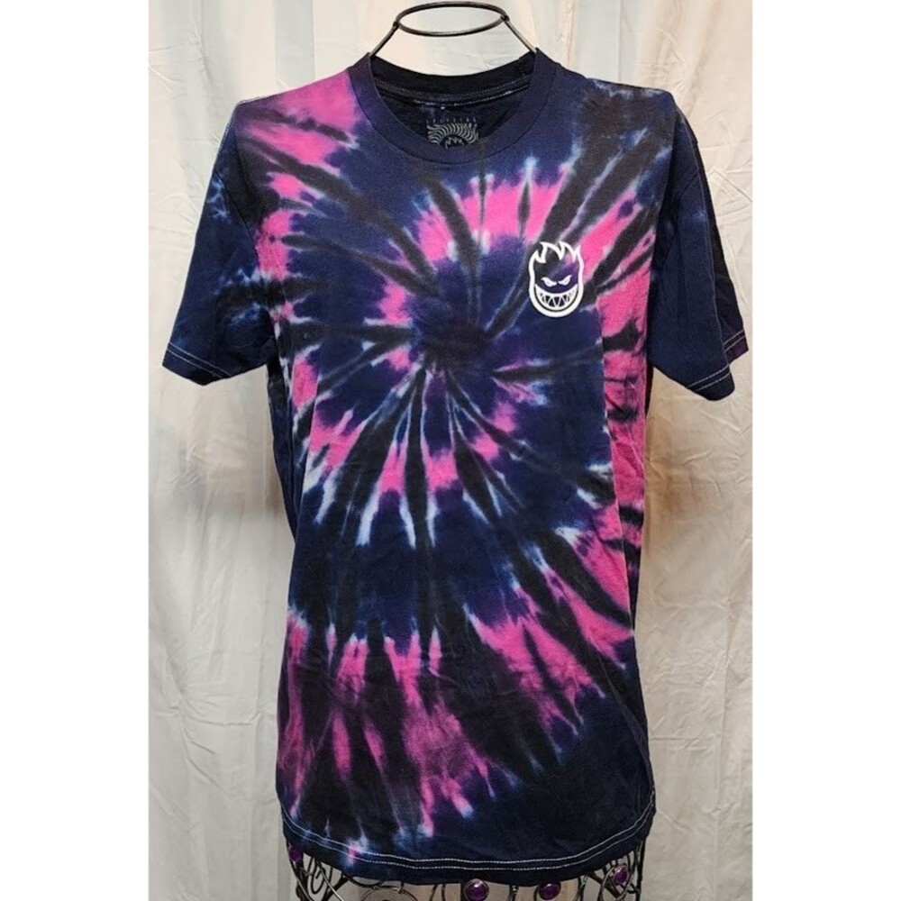 Spitfire Wheels Bighead Keeping Underground Lit Dual Sided T Shirt M Med Tie Dye